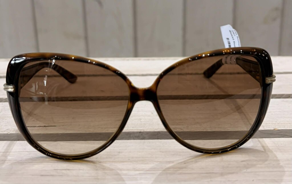 Gucci Tortoise Shell Rectangle Frame Sunglasses (w/ case)