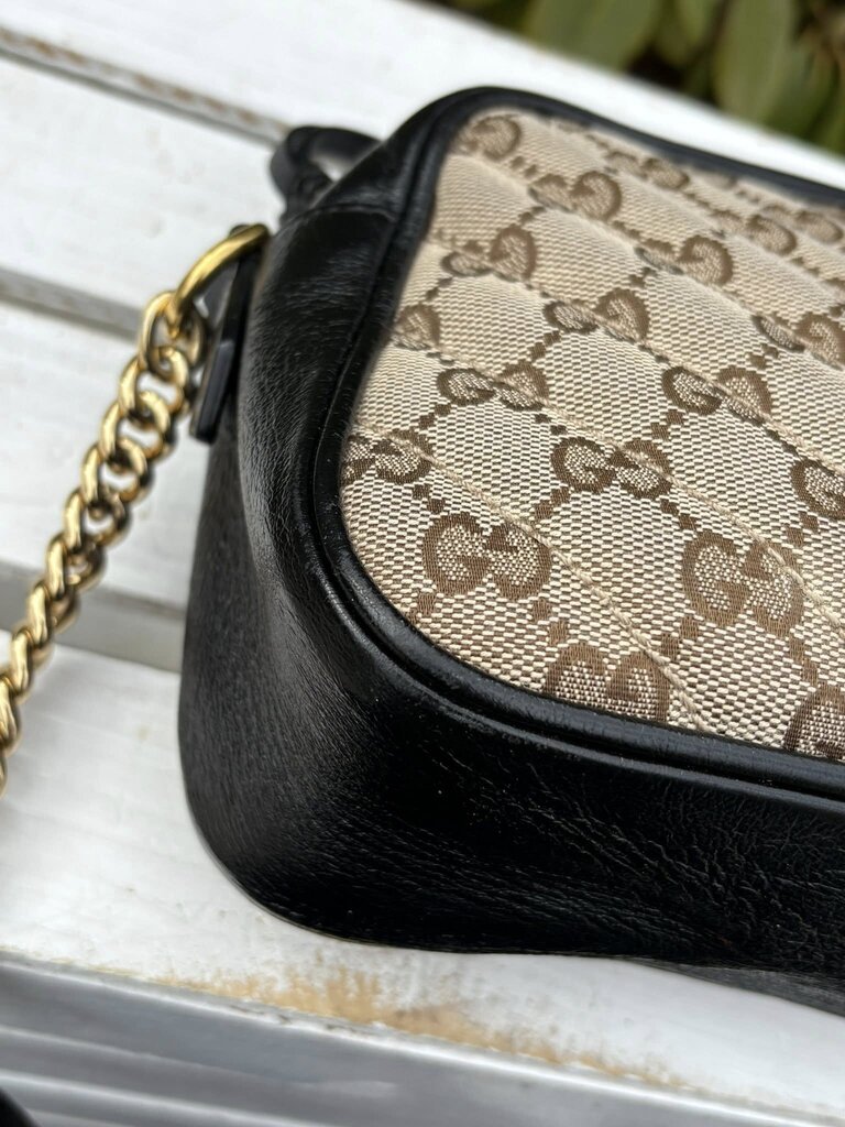 Gucci Monogram Matelasse Diagonal Small GG Marmont