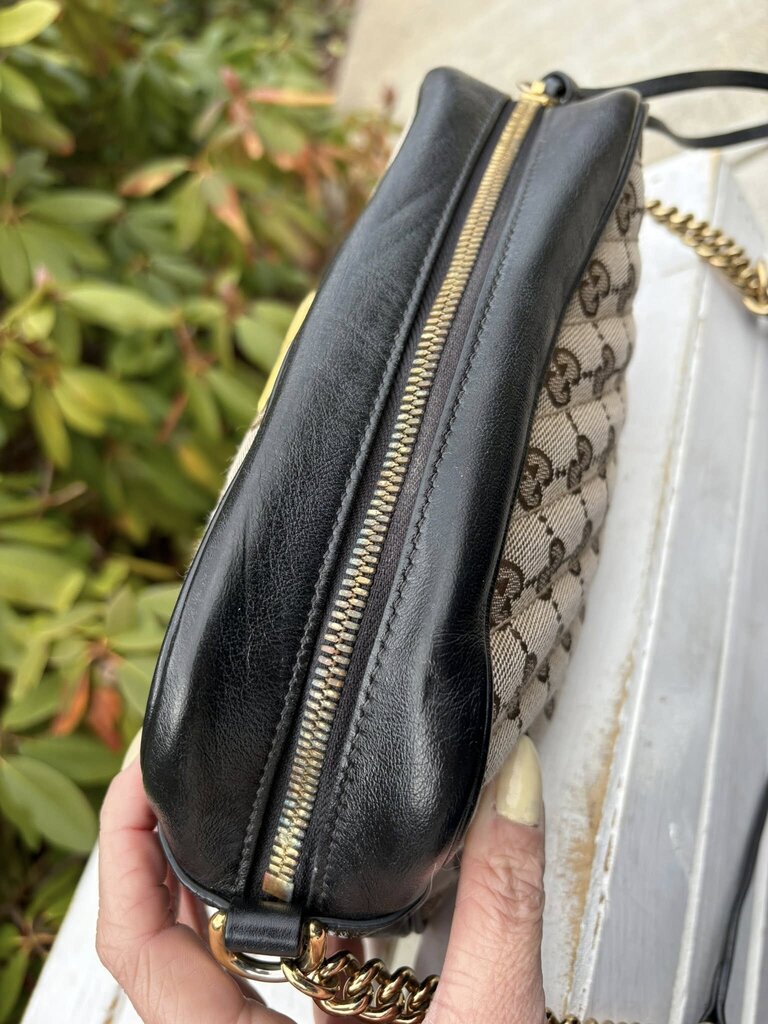 Gucci Monogram Matelasse Diagonal Small GG Marmont
