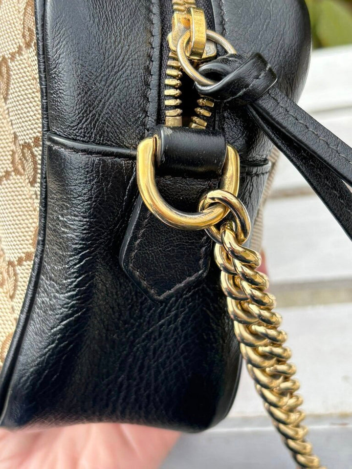 Gucci Monogram Matelasse Diagonal Small GG Marmont
