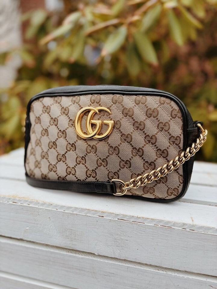 Gucci Monogram Matelasse Diagonal Small GG Marmont