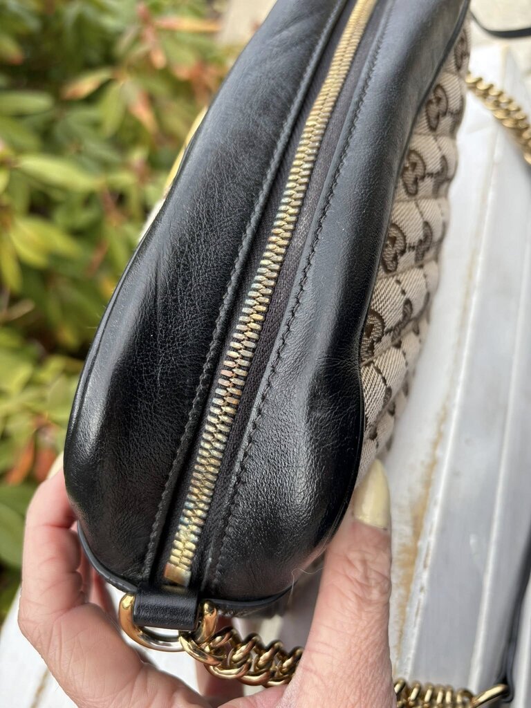 Gucci Monogram Matelasse Diagonal Small GG Marmont