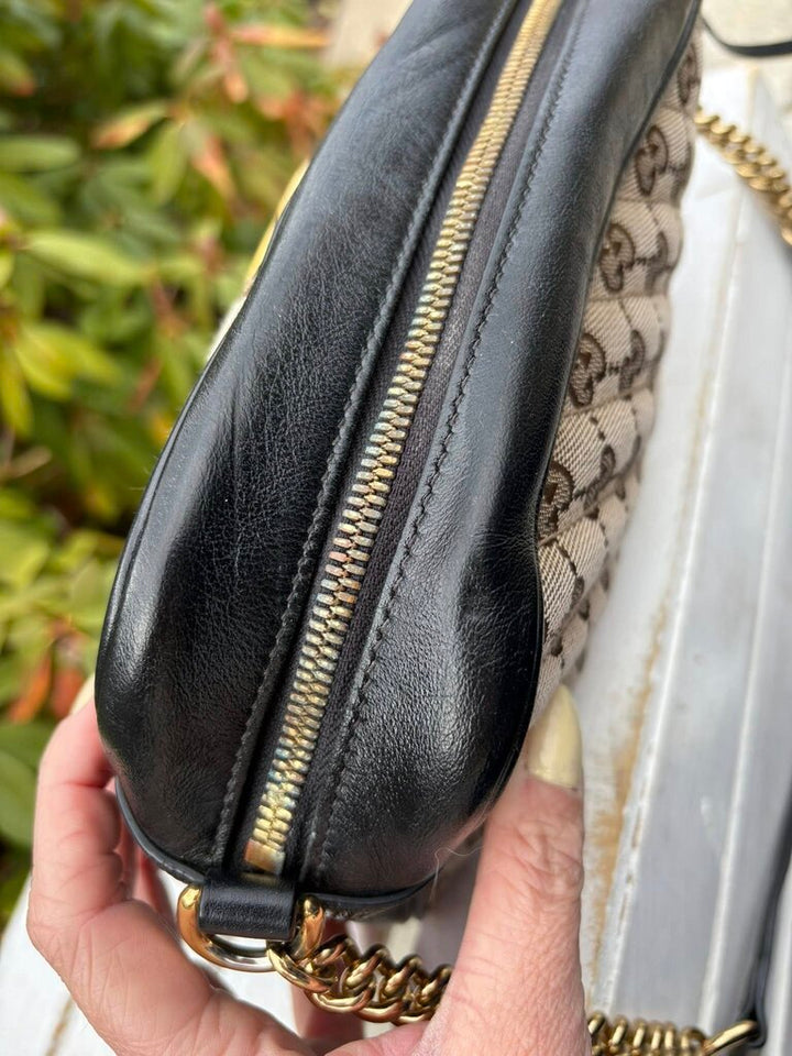Gucci Monogram Matelasse Diagonal Small GG Marmont
