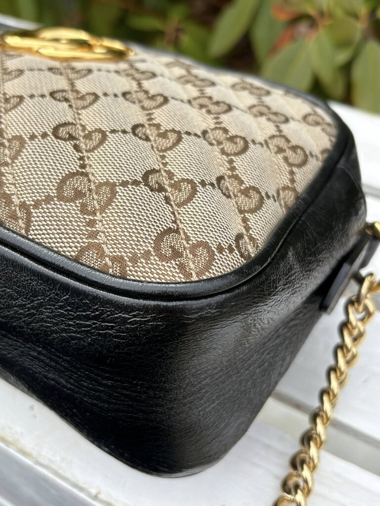 Gucci Monogram Matelasse Diagonal Small GG Marmont