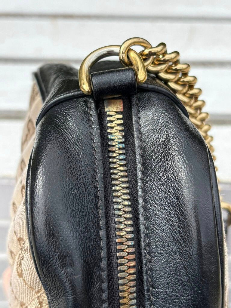 Gucci Monogram Matelasse Diagonal Small GG Marmont