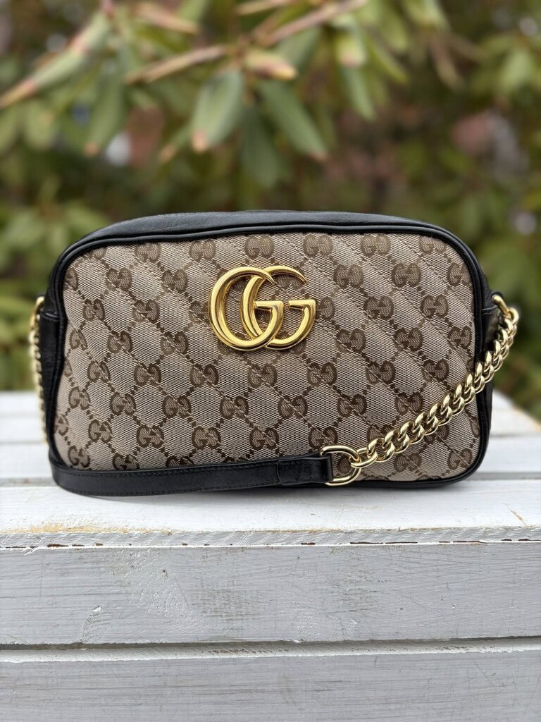 Gucci Monogram Matelasse Diagonal Small GG Marmont