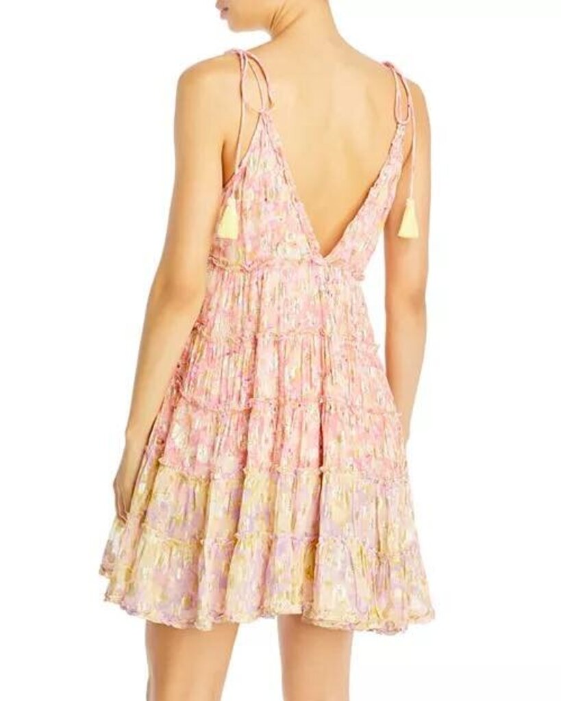 Rococo Sand Tiered Mini Dress - Size Medium (Retails for $427)