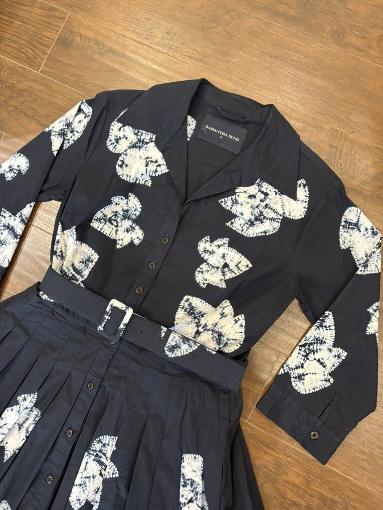 Samantha Sung Belted Button Up Dress - Size 10