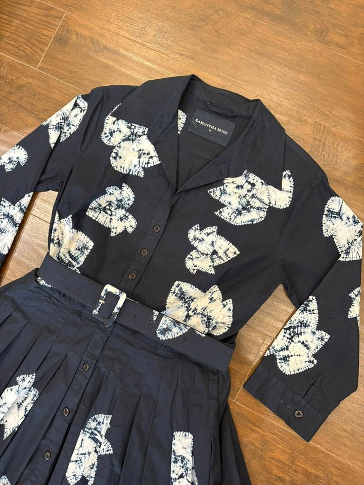 Samantha Sung Belted Button Up Dress - Size 10