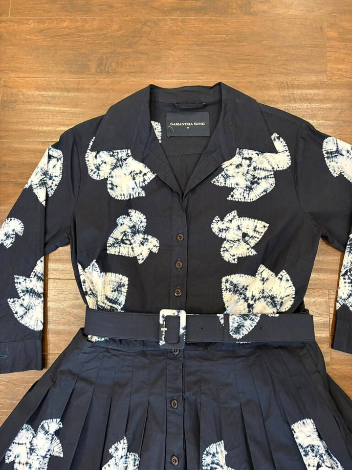 Samantha Sung Belted Button Up Dress - Size 10