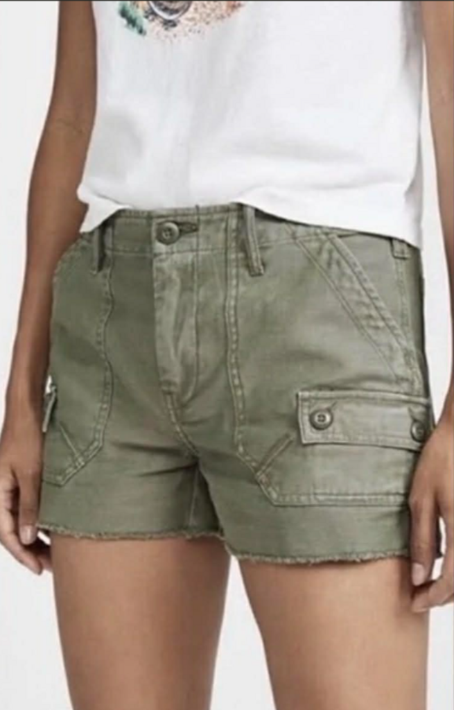 Frame Denim Military Green Cargo Shorts - Size 29