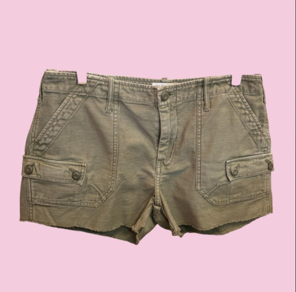 Frame Denim Military Green Cargo Shorts - Size 29