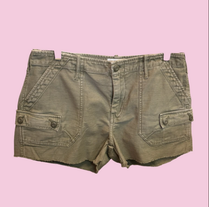 Frame Denim Military Green Cargo Shorts - Size 29