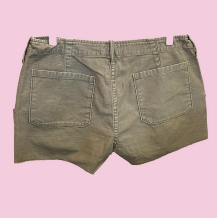 Frame Denim Military Green Cargo Shorts - Size 29