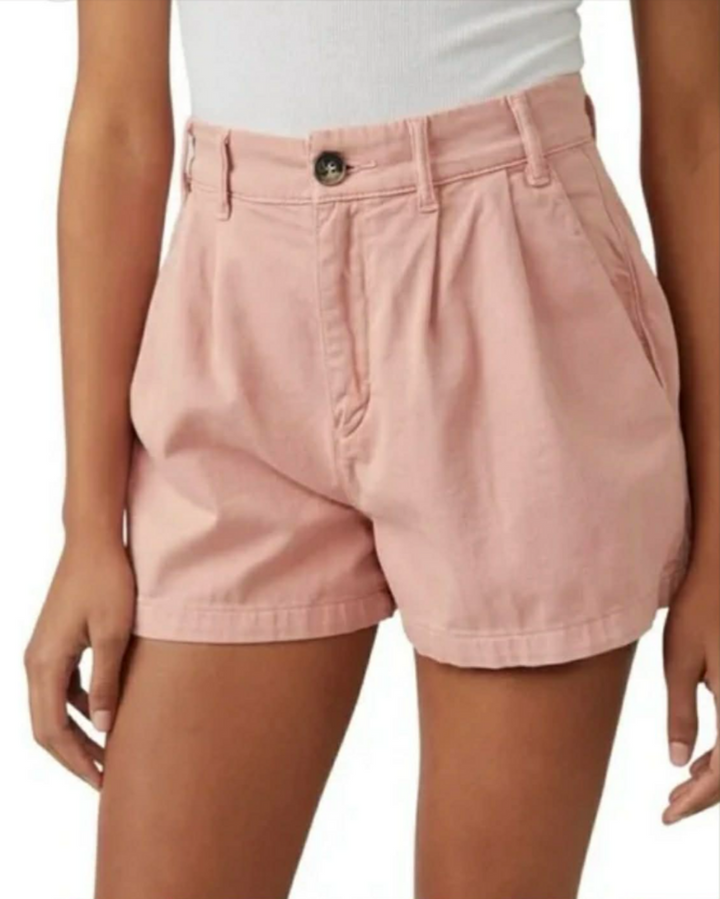 Free People NWT Billie Chino Shorts In Blush Pink - Size 8