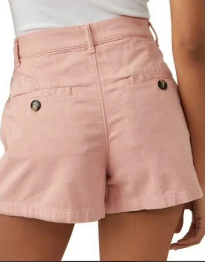 Free People NWT Billie Chino Shorts In Blush Pink - Size 8