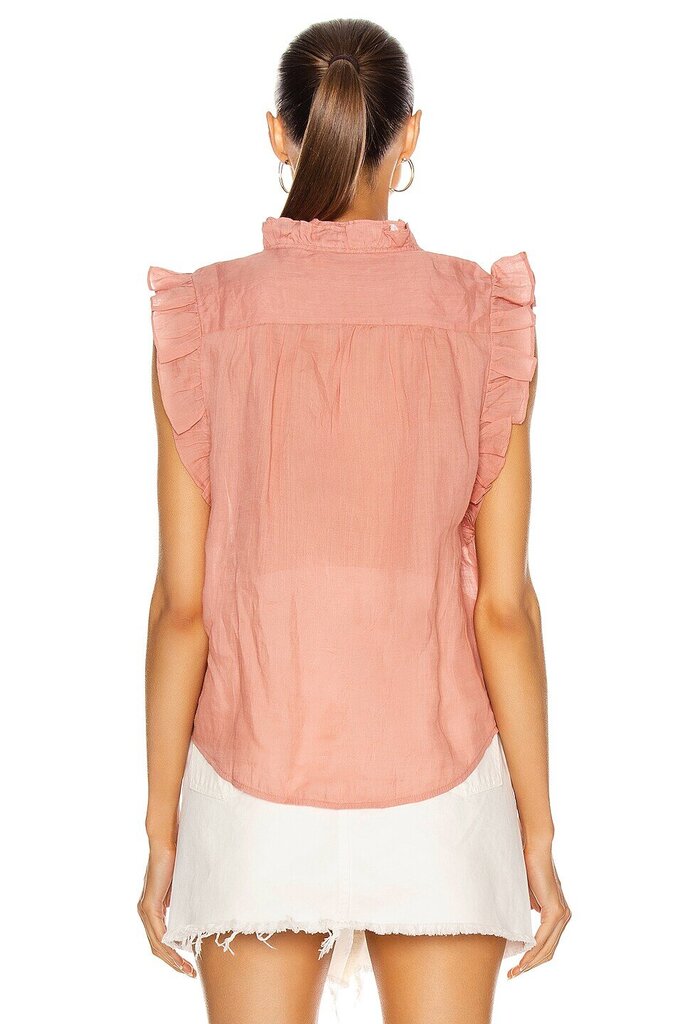 Frame Lauren Top in Bright Terracotta - Size Large (Retails for $265)