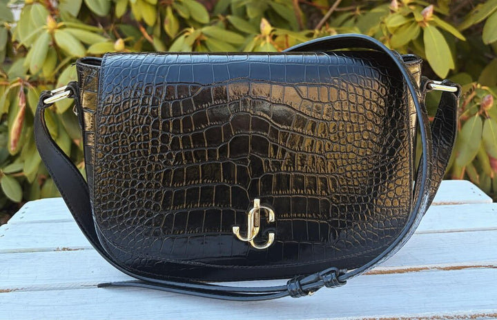 Jimmy Choo Croc Embossed Crossbody
