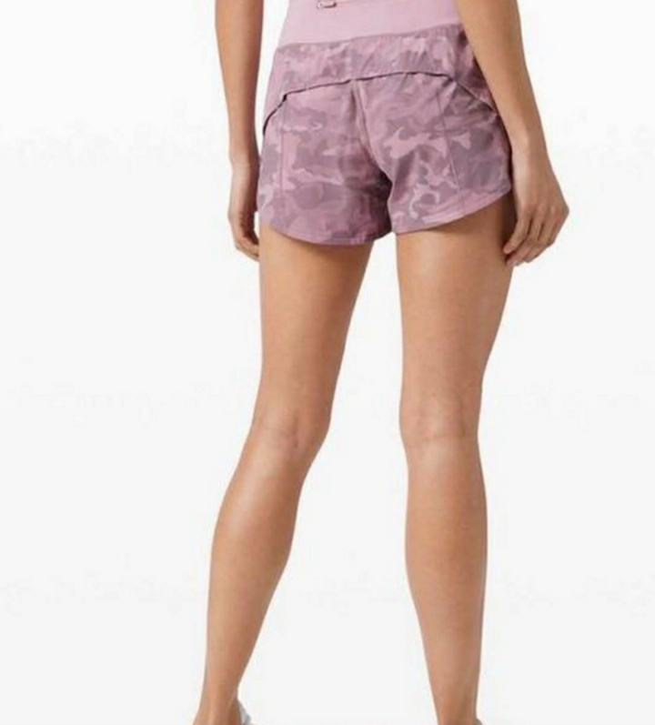 Lululemon Speed Up Shorts In Pink Camo - Size 2