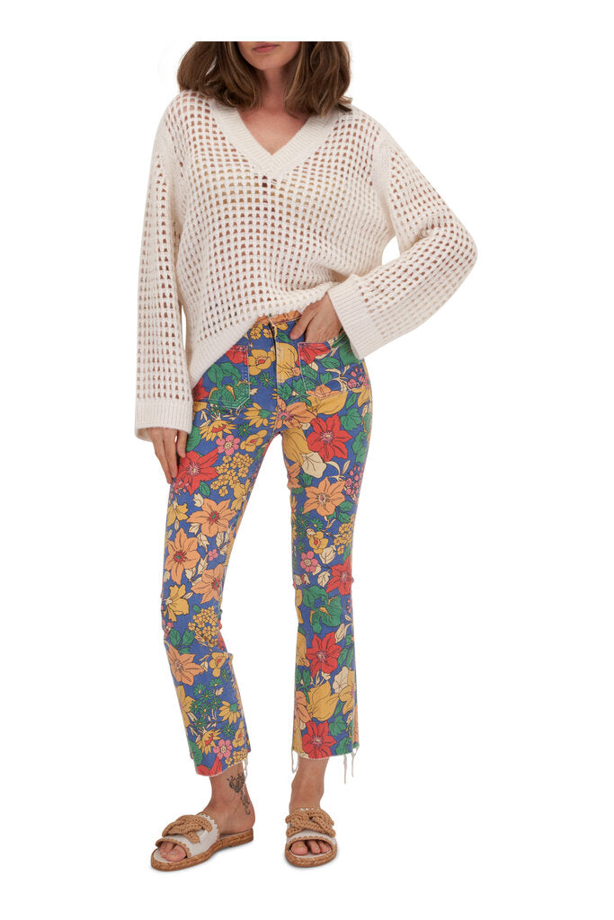 Mother Hustler Fresh Blooms Patch Pocket Ankle Jean - Size 29