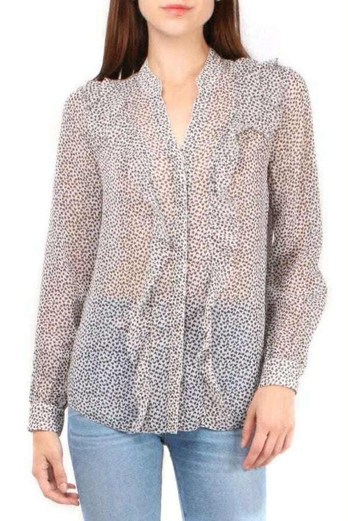 L'Angence Nadine Ruffle Blouse - Size XS(Retails $275)