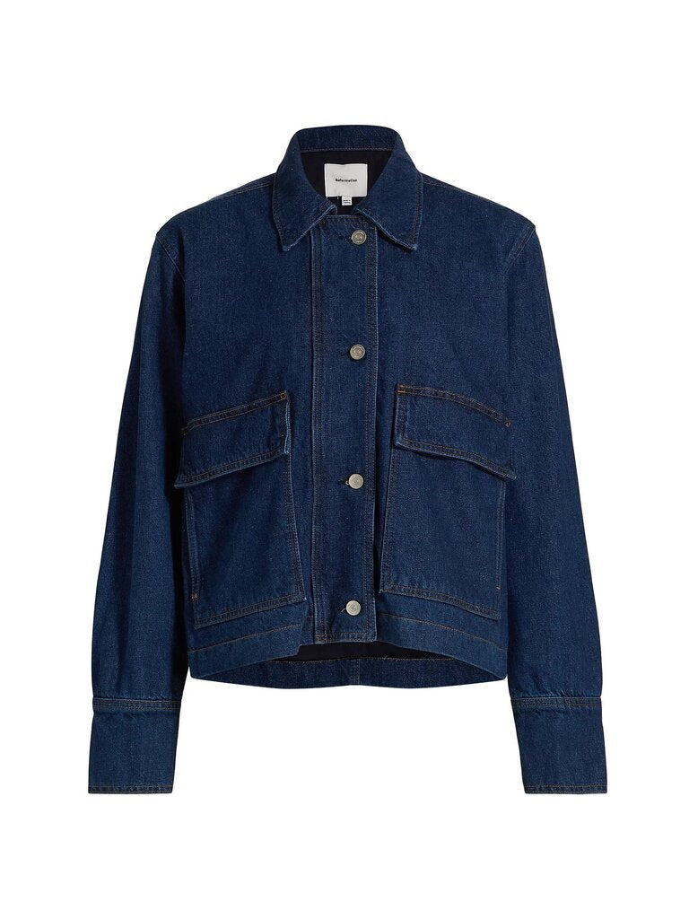 Reformation NWT Oakley Denim Jacket in Havasu - Size XS (Retails for $248)