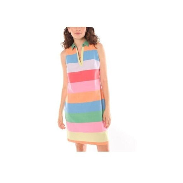 Vilagallo Cassie Striped Polo Dress - Size XL