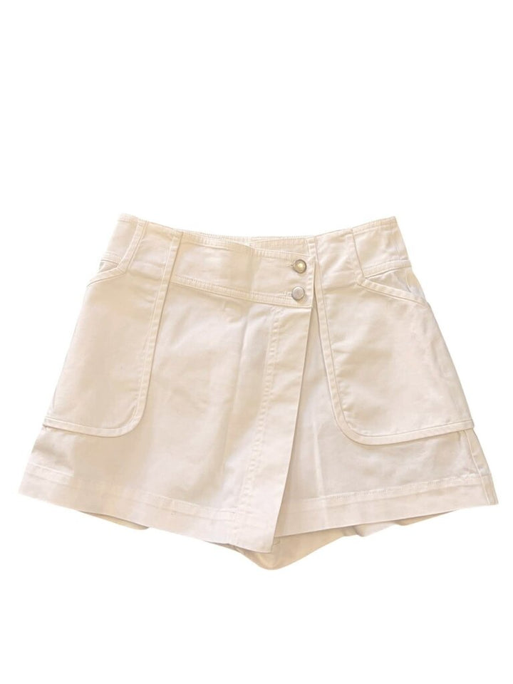 Derek Lam Washed White Covey Utility Skort - Size 10