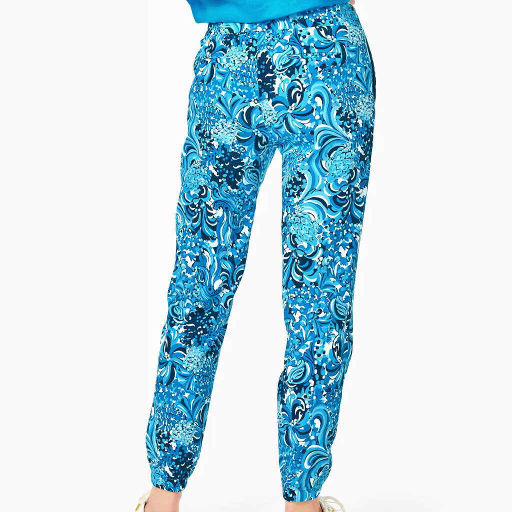 Lilly Pulitzer Rici Stretch Resort White Mermazing Pants (Retails $138) - Size Large