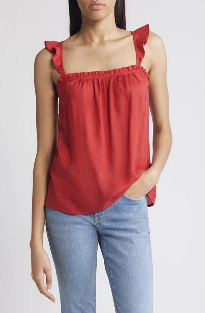 Paige NWT Iyala Ruffle Tank Top - Size 4 (Retails $169)
