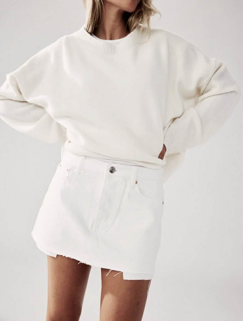 Parke White Denim Mini Skirt (Retails $170) - Size 26