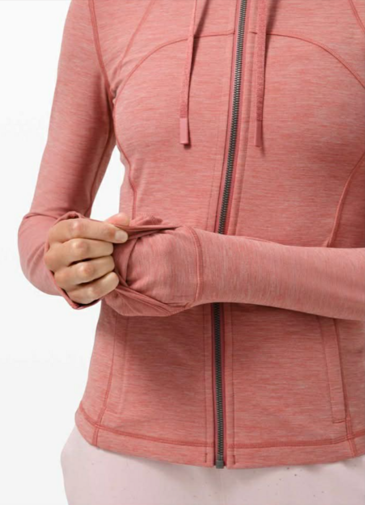 Lululemon Hooded Define Jacket Nulu In Heathered Briar Rose - Size 10