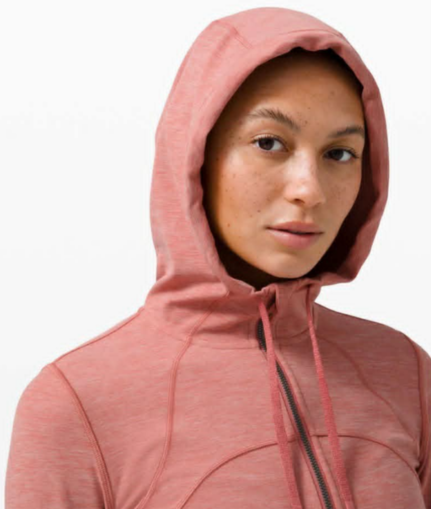 Lululemon Hooded Define Jacket Nulu In Heathered Briar Rose - Size 10