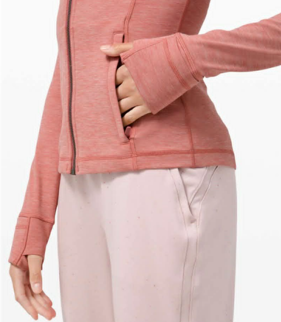 Lululemon Hooded Define Jacket Nulu In Heathered Briar Rose - Size 10