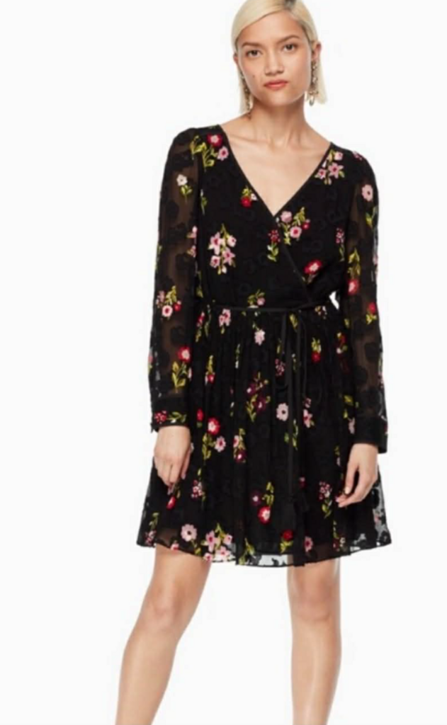 Kate Spade In Bloom Silk Floral Print Dress - Size 4