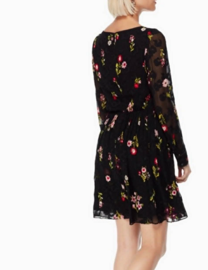 Kate Spade In Bloom Silk Floral Print Dress - Size 4
