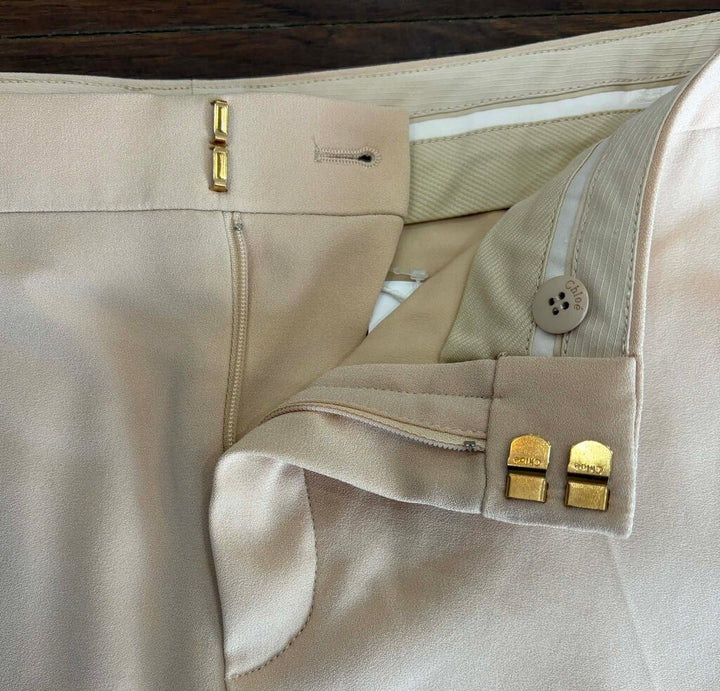 Chloe NWT Cropped Trousers in Macadamia Brown - Size 40