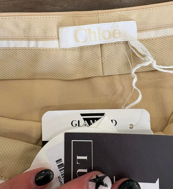 Chloe NWT Cropped Trousers in Macadamia Brown - Size 40
