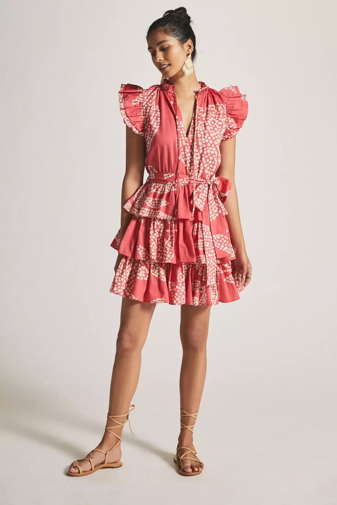 Verb by Pallavi Singhee NWT Boho Ruffle Mini Dress - Size Small