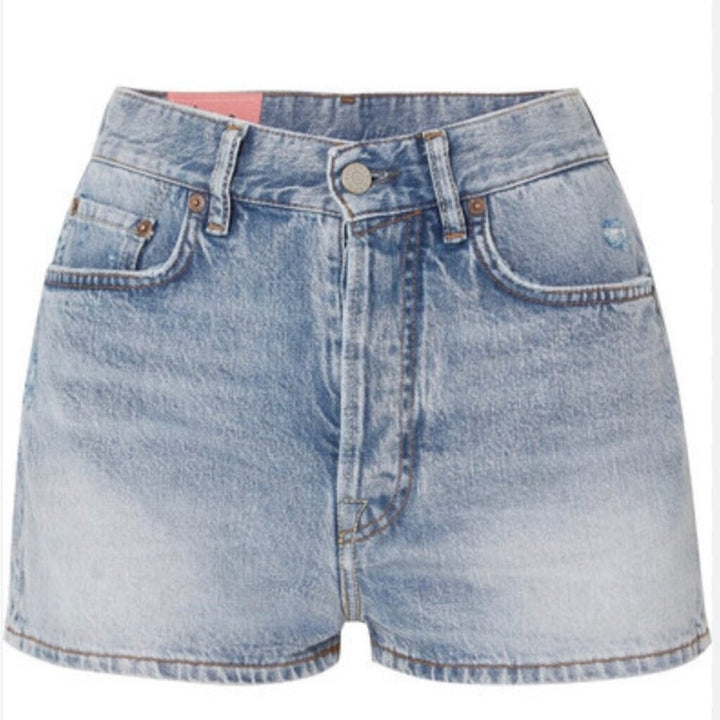 Acne Studios Ren Distressed Denim Shorts - Size 29