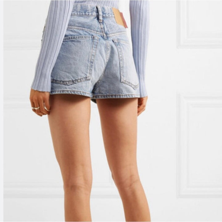 Acne Studios Ren Distressed Denim Shorts - Size 29