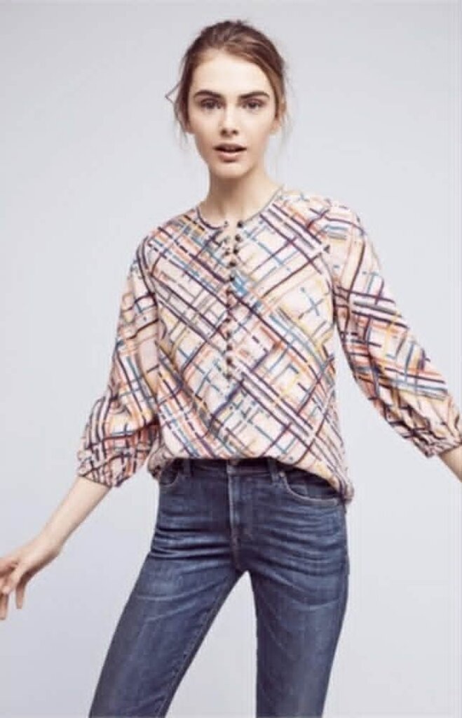 Maeve Bethesda Abstract Top - Size M