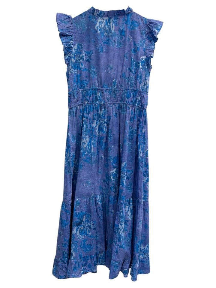 Bindu Tiered Maxi Dress in Violet Monet - Size XS