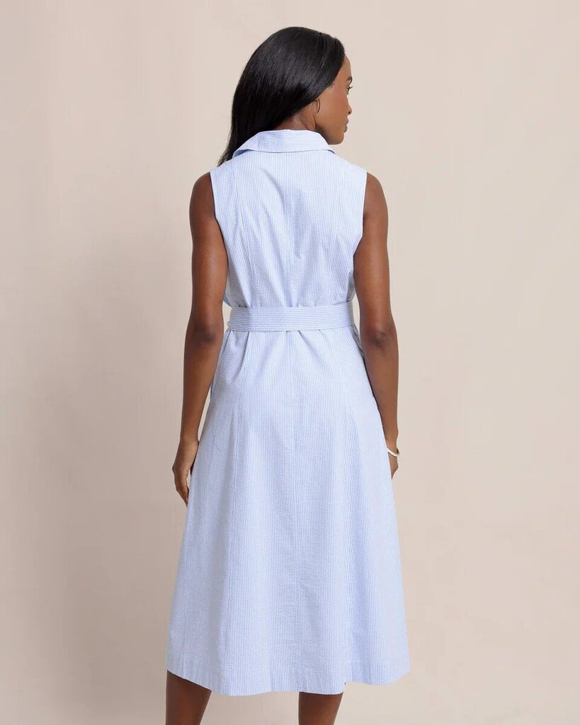 Southern Tide Whitley Seersucker Midi Dress - Size Small