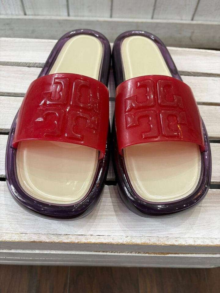 Tory Burch Bubble Jelly Slides - Size 10