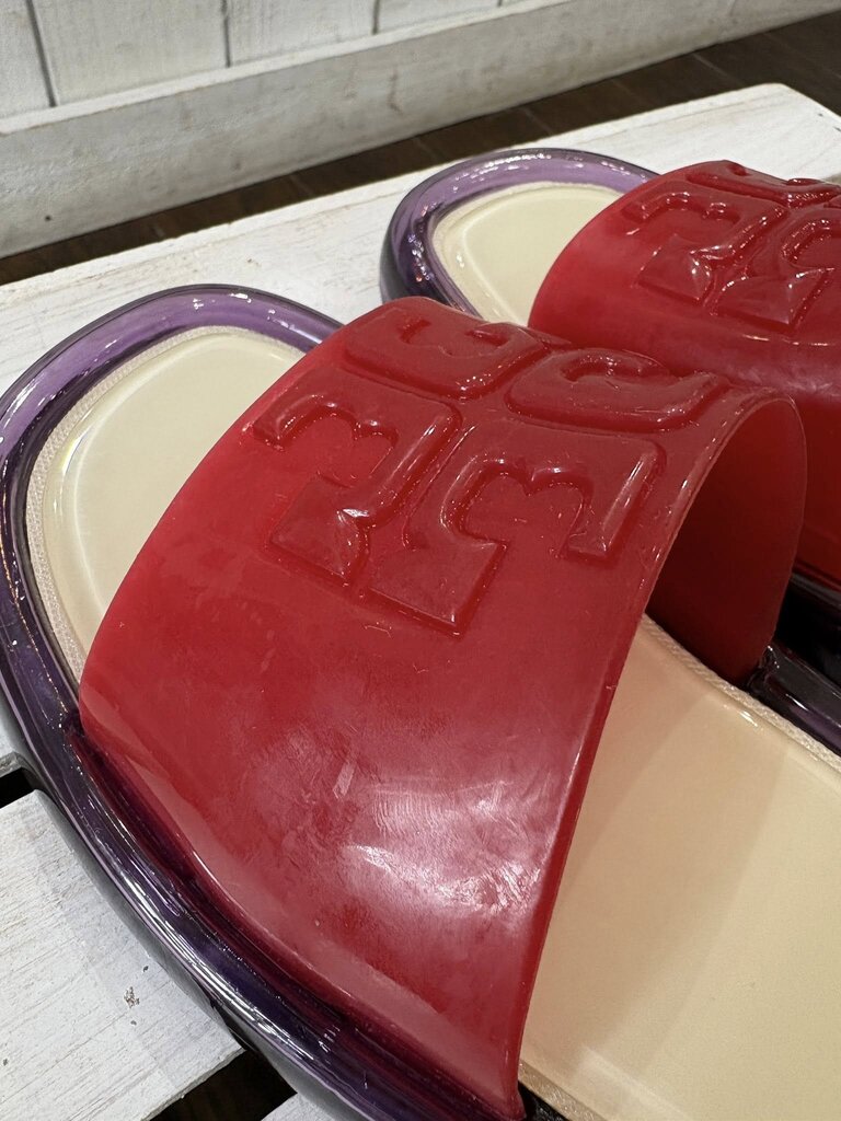 Tory Burch Bubble Jelly Slides - Size 10