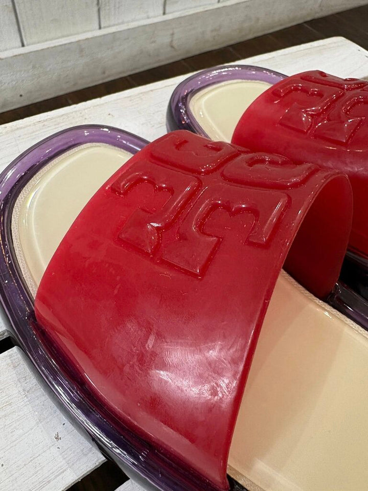 Tory Burch Bubble Jelly Slides - Size 10