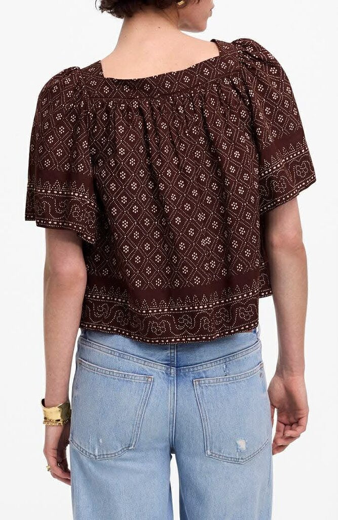 Madewell Flutter Sleeve Top - Size Small