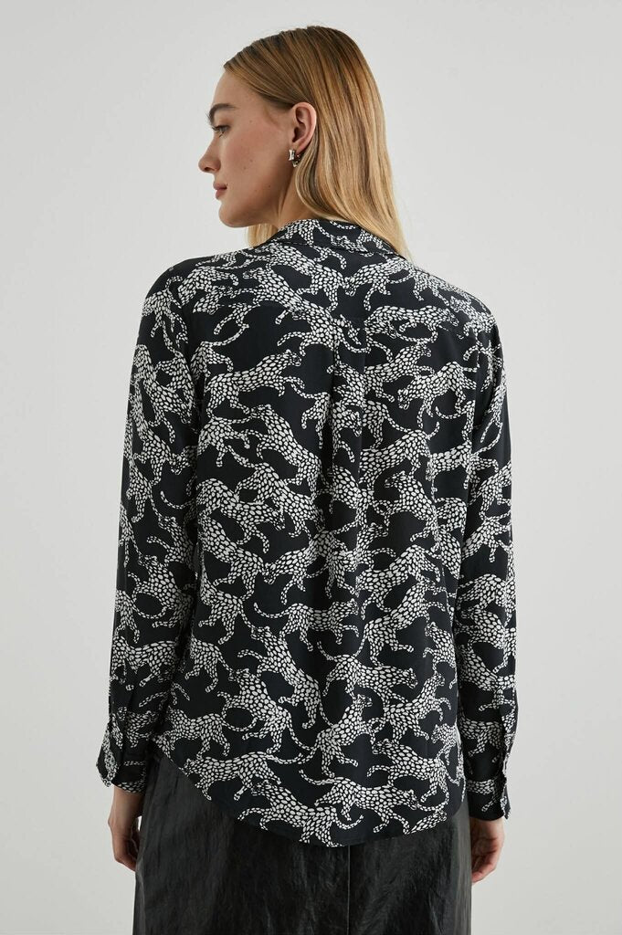 Rails Kate Shirt in Black Lynx - Size Medium