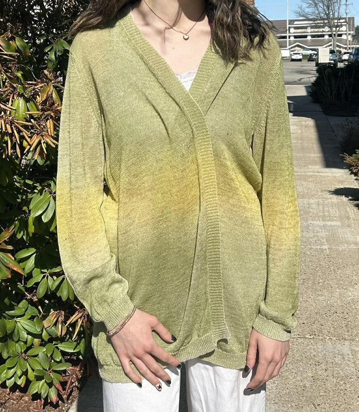 Tandem Ombre Open Knit Cardigan - Size Medium